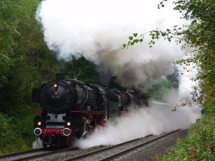 01&nbsp;150 + 01&nbsp;202 + 01&nbsp;1075 letzter Pendelzug auf der Schiefen Ebene (es schiebt 38&nbsp;1301) bei km&nbsp;80,7 um 15:16h am 21.09.2014