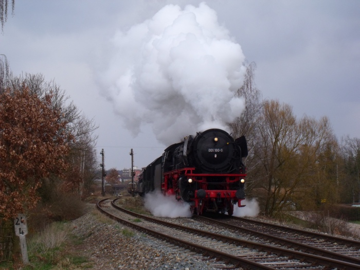 01&nbsp;180 mit BEM- Zug Gunzenhausen&rarr;Nördlingen, wieder mal Ausfahrt Wassertrüdingen, um 12:15h am 06.04.2015