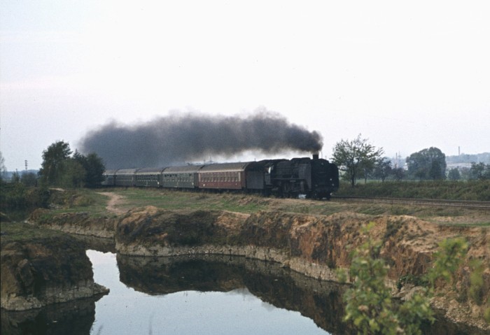 unbekannte 01 mit D-Zug bei Großenhain, 10.10.1976