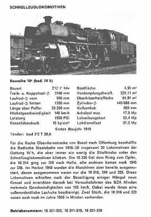 Kurzbeschreibung Baureihe 18.3