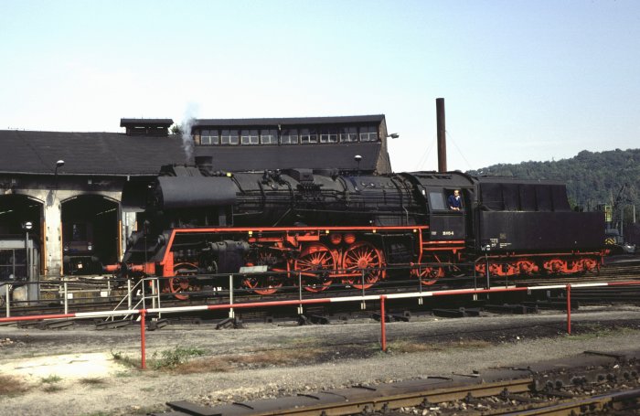 35&nbsp;1113 auf der Drehscheibe im Bw Nossen, 03.09.1982