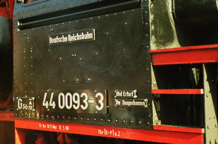 Anschriften der 44&nbsp;1093 mit Ölfeuerung im Februar 1998