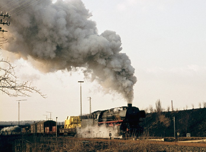 044&nbsp;671 Güterzug nach Ellrich, Ausfahrt Herzberg, am 20.03.1976