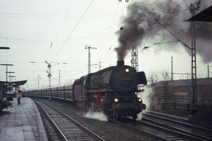 043&nbsp;672 Durchfahrt Bahnhof Rheine, am 20.03.1975