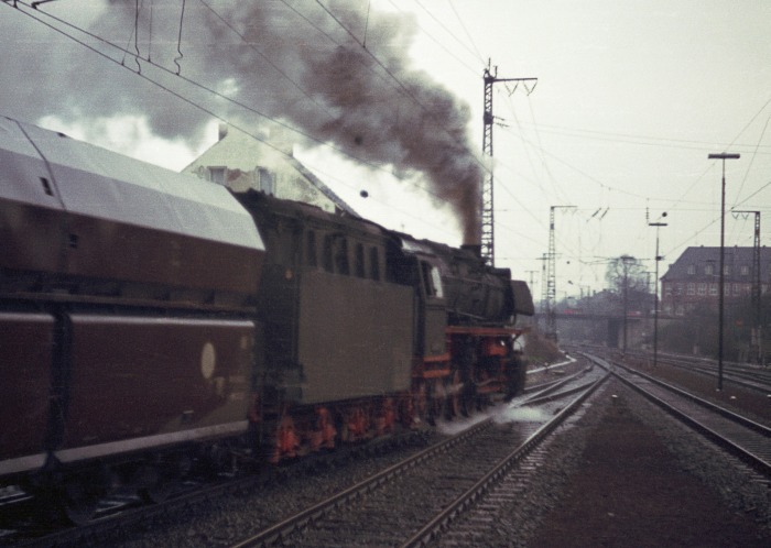 043&nbsp;672 Durchfahrt Bahnhof Rheine, am 20.03.1975