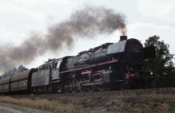 043&nbsp;606 Erzwagenzug ->Emden, bei Lathen, am 14.08.1976
