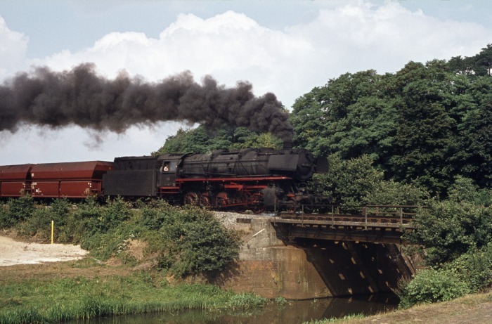 043&nbsp;100 Erzzug ->Rheine bei Meppen, am 14.08.1976