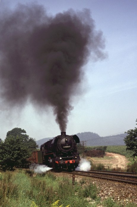 44&nbsp;0600 schwerer Ng ->Gera, hinter Saalfeld, am  27.08.1980