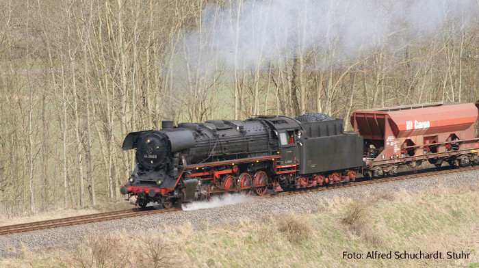 44&nbsp;1486 mit DGz&nbsp;207 Richtung Immelborn, fotografiert bei Bußhof hinter Wernshausen, gegen 16:15h am 11.04.2013