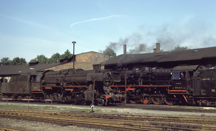 50&nbsp;2416 und 50&nbsp;1432 in Nossen, am 15.08.1978