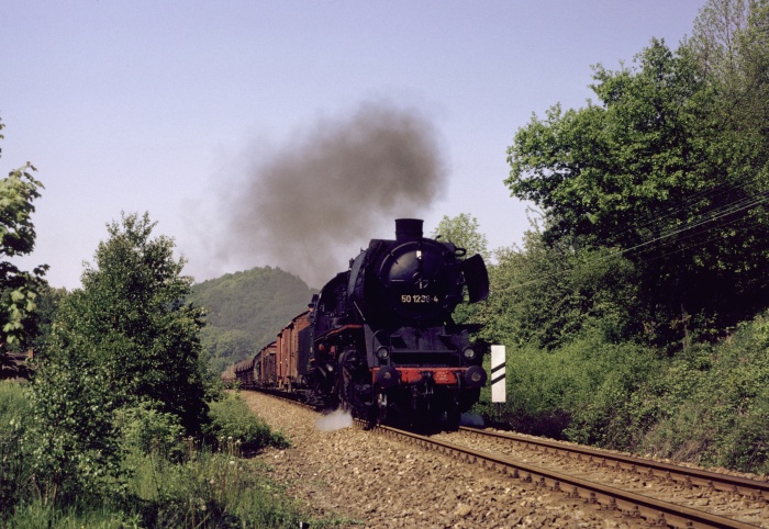 50&nbsp;1298 mit Ng&nbsp;61345 hinter Roßwein, 17.05.1983
