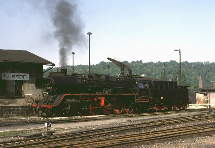50&nbsp;3673 beim Umsetzen am Bw Nossen, am 19.08.1978