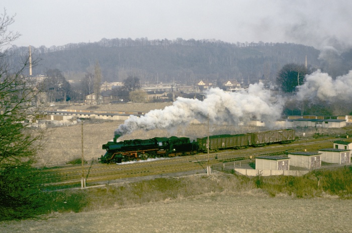 50&nbsp;3536 mit Gz ->Riesa Ausfahrt Nossen,23.02.1982