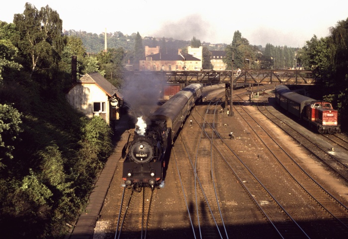 50&nbsp;3540 mit P&nbsp;7774 Ausfahrt Döbeln, 03.09.1982