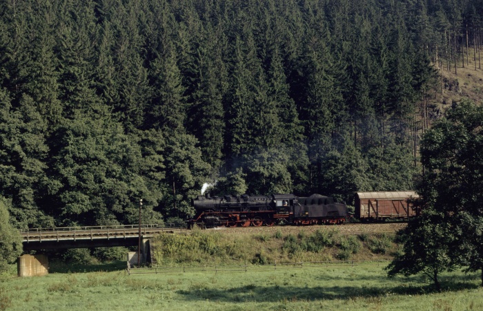 50&nbsp;3661 mit Ng&nbsp;69354 hinter Dittersdorf, 31.08.1983