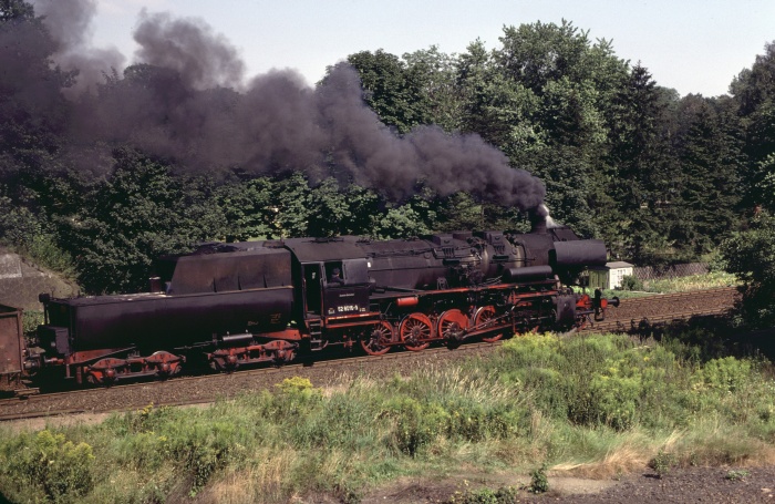 52&nbsp;8016 mit Gz ->Bautzen Ausfahrt Arnsdorf, 26.08.1980