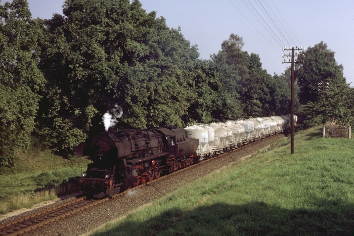 52&nbsp;8124 mit Ng vor Einfahrt Pulsnitz, 28.08.1980