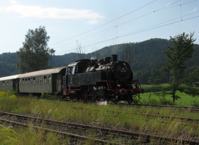 64&nbsp;419 Sonderzug DPE&nbsp;92176 Ausfahrt Fornsbach, 1am 9.08.2007
