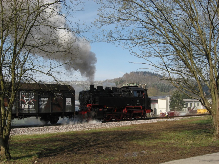 64&nbsp;419&nbsp;Tv mit Zug Richtung Rudersberg, Ausfahrt Miedelsbach, um 10:41h am 24.03.2008