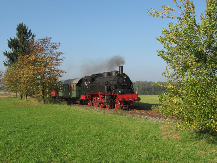 75&nbsp;1118 mit Zug &rarr;Gerstetten hinter Waldhausen, am 07.10.2007