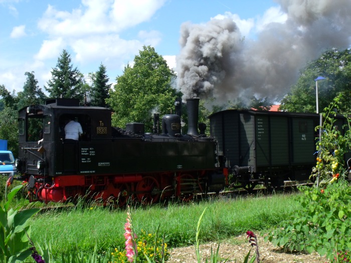 930&nbsp;Tv vor Sonderzug Abfahrt Linsenhofen, um 13:04h am 17.08.2014