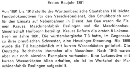 Beschreibung der württembergischen T3 - Teil&nbsp;1