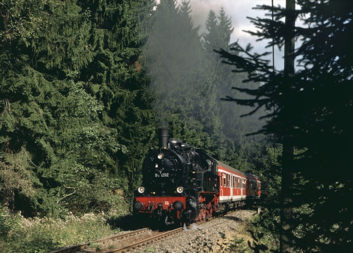 94&nbsp;1292 Bergfahrt im Tal zwischen Stützerbach und Rennsteig, am 07.09.2002
