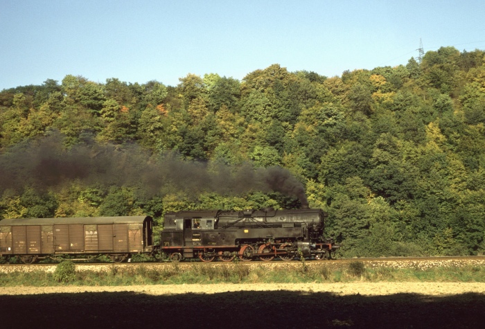 95&nbsp;0014 mit P&nbsp;18005 bei Kaulsdorf, am 08.10.1978