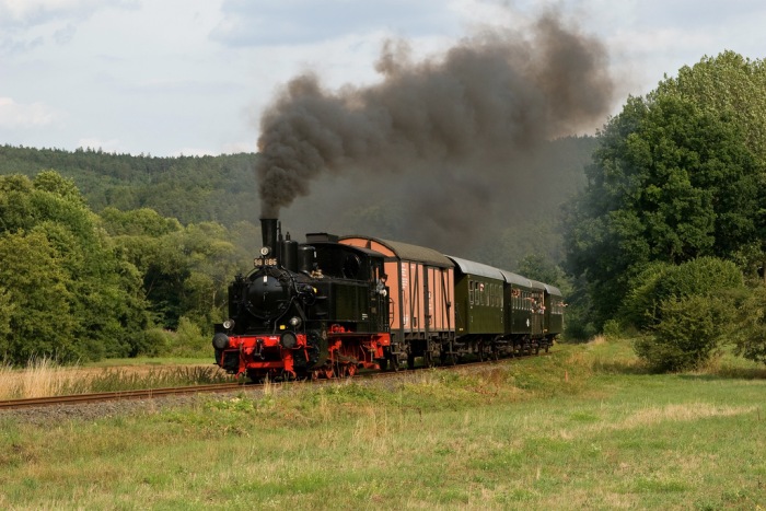 98&nbsp;886 zwischen Nordheim und Fladungen, am 17.08.2008