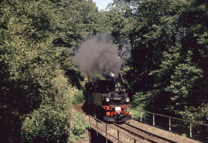 99&nbsp;561 im Rabenauer Grund vor Seifersdorf, am 01.09.1989