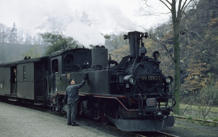 99&nbsp;1590 vor P&nbsp;14287 in Wolkenstein, am 28.10.1977