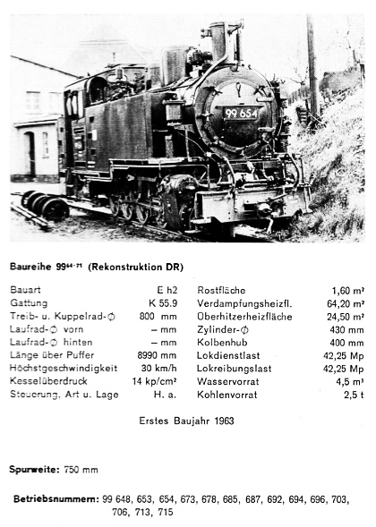Kurzbeschreibung der Baureihe&nbsp;99.64-71 - sächs.&nbsp;VIK, als Reko-Loks der DR bezeichnete - Teil&nbsp;1