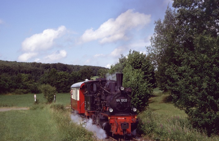 99&nbsp;7203 (->Oppingen) im oberen Duital, am 16.07.1995