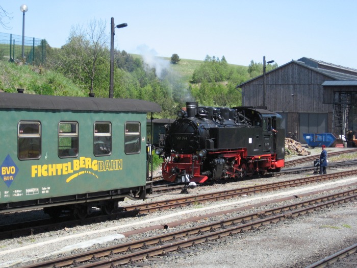 99&nbsp;794 Umsetzen im Bahnhof Oberwiesenthal, am 19.05.2007