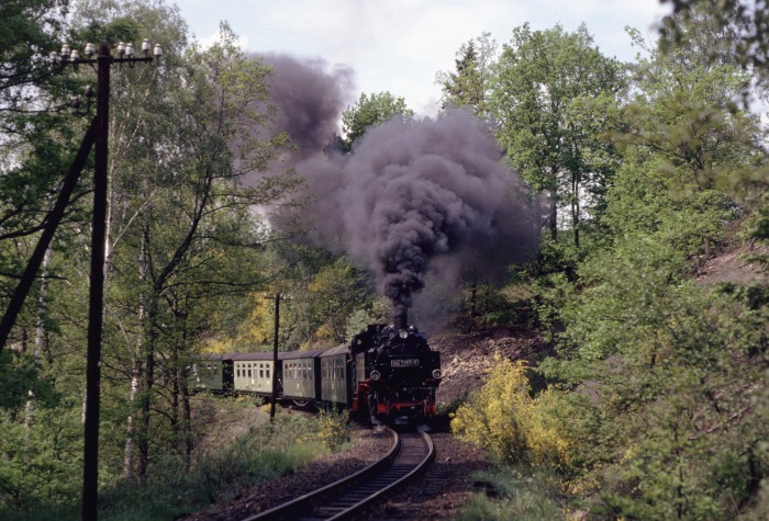 99&nbsp;1761 mit GmP&nbsp;69913 zwischen Seifersdorf und Malter, am 12.05.1990