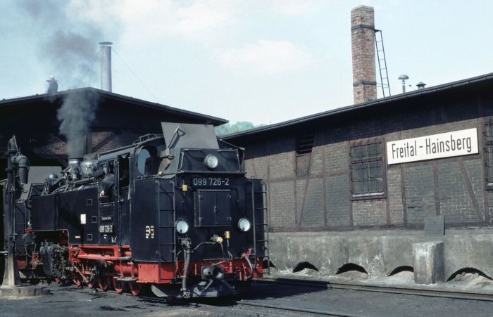 099&nbsp;726 im Bw Hainsberg, am 24.05.1995