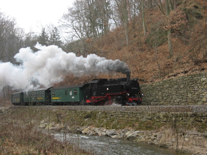 99&nbsp;1746 mit P&nbsp;5006 im Rabenauer Grund, um 14:26h am 22.03.2009