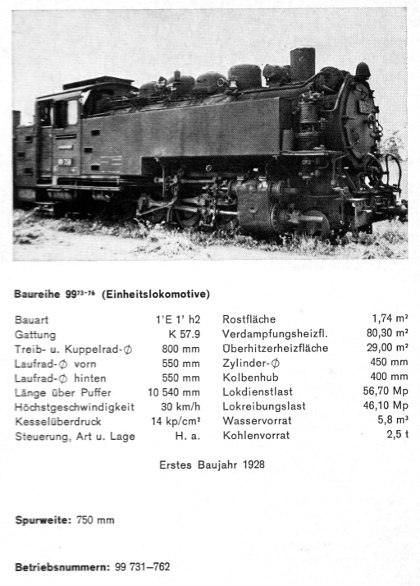 Kurzbeschreibung der Baureihe&nbsp;99.73 - Teil&nbsp;1