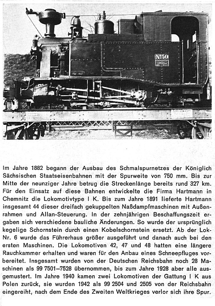Kurzbeschreibung der alten DRG-Baureihe 99.750 - alte sächsische I&nbsp;K - Teil&nbsp;2