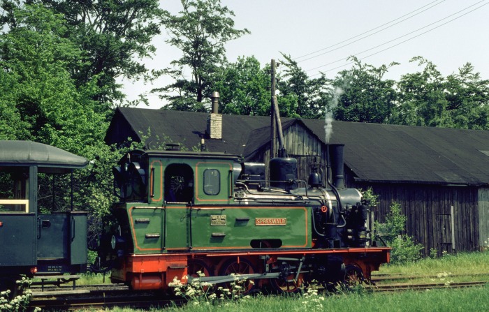 SPREEWALD vor Zug&nbsp;107 in Heiligenberg, am 03.06.1979