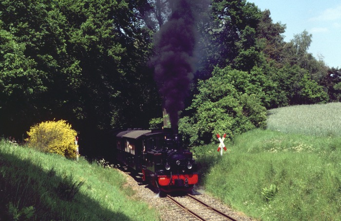Lok HERMANN Abfahrt am Hp&nbsp;Vilser&nbsp;Holz, um 14:15h am 29.05.2004