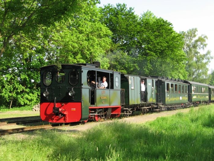 PLETTENBERG mit Zug&nbsp;110 einfahrend in Heiligenberg, um 17:15h am 12.05.2008