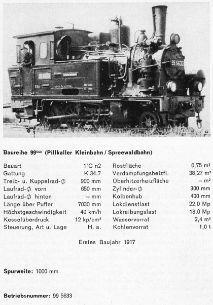 Kurzbeschreibung ex Baureihe 99&nbsp;563 - heute Lok SPREEWALD als einzige betriebsfähige Museumslok der Baureihe - Teil&nbsp;1