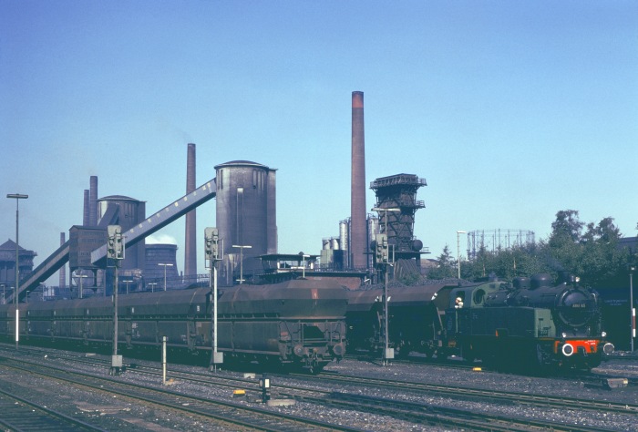 ANNA&nbsp;5 Rangierarbeiten auf EBV-Gleisen, Alsdorf am 06.09.1979