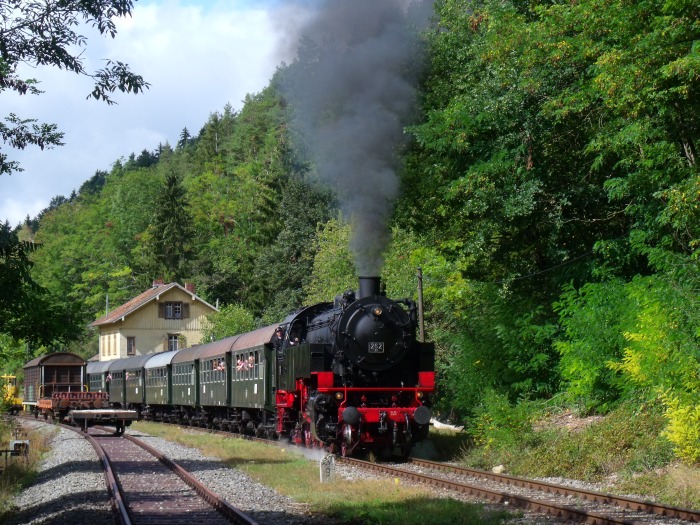 262&nbsp;BB mit Zug Weizen&rarr;Blumberg, Auzsfahrt Grimmelshofen, um 11:57h am 14.09.2018