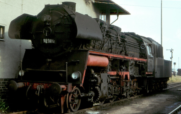 58&nbsp;3006 im Bw in Oelsnitz, im September 1978 fotografiert