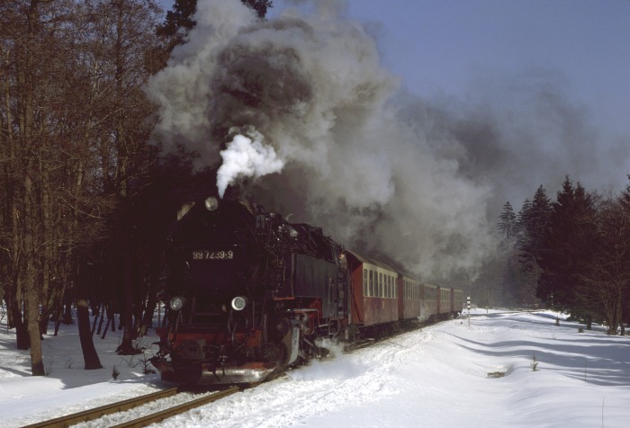 99&nbsp;7239 mit P&nbsp;14445 vor Drei Annen Hohne, am 14.03.1987