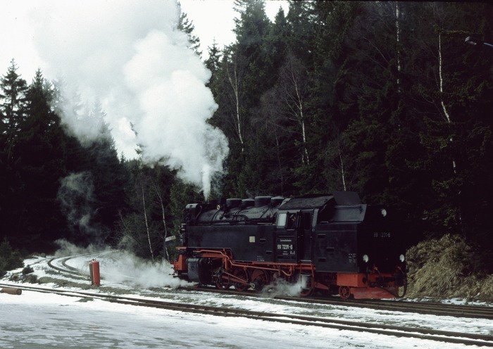 99&nbsp;7231 Umsetzen aus P&nbsp;14435 in Schierke, am 06.02.1992