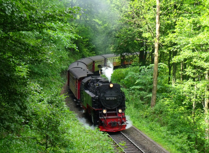 99&nbsp;7232 mit 8925 hinter Ausfahrt Steinerne&nbsp;Renne, um 10:51h am 06.06.2015
