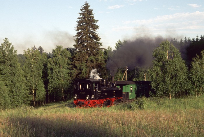 99&nbsp;5902&nbsp;Tv Sonderzug nach Gernrode zwischen Mägdesprung und Sternhaus-Ramberg, am 02.06.2000